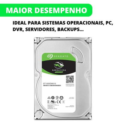 Imagem de HD 500GB a 1TB SATA 3.5 PC, DVR, DESK Pronto para Usar Disco Rígido Interno com NF e Garantia