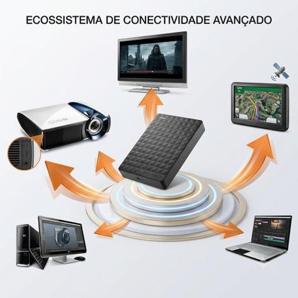 Imagem de HD Externo Portátil Seagate Expansion 500GB USB 3.0 Alta Velocidade Compatível com PC e Notebook