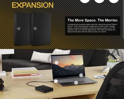 Imagem de Hd Externo Portátil Seagate Expansion STEA1000400 1tb Usb 3.0 Preto