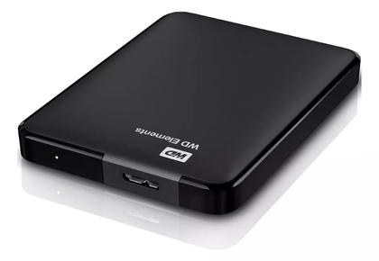 Imagem de HD Externo Portátil Western Digital WD Elements 1TB Armazenamento Confiável e Portátil