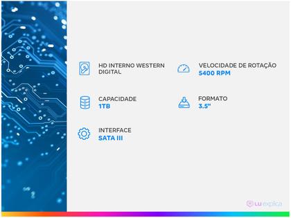 Imagem de HD Interno 1TB Sata III 64mb Purple WD10PURZ Western Digital