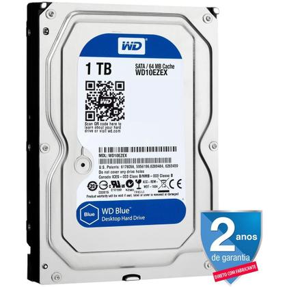 Imagem de HD Interno WD Blue, 1TB, SATA, 3.5' - WD10EZEX