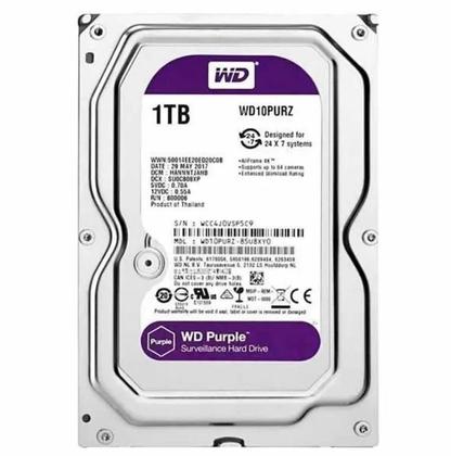 Imagem de Hd Sata WD10PURZ 1TB Purple Surveillance Cftv Dvr Nvr