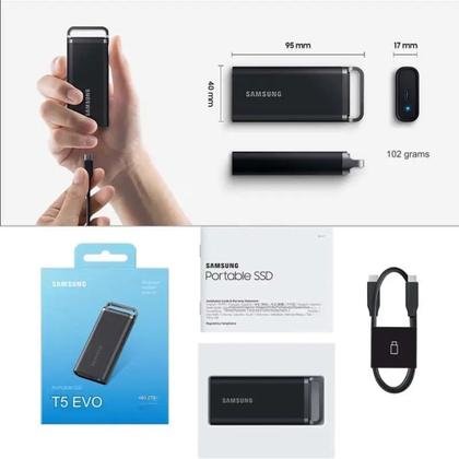 Samsung T5 EVO ポータブルSSD 2TB Hd Ssd Externo T5 Evo 2tb Samsung Usb 3.2 Gen 1 Mu-ph2t0s Preto