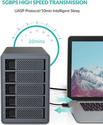 Imagem de HD Storage Raid - 5 Baias - Até 80TB - FS5RU3