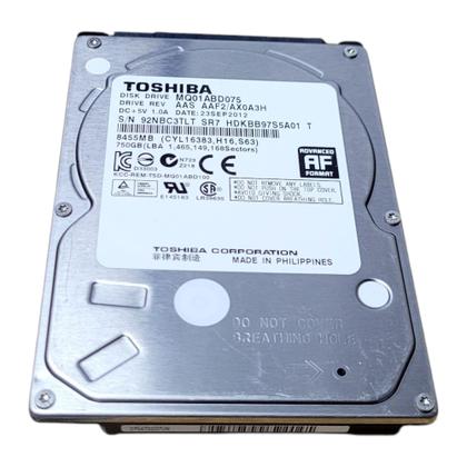 Imagem de Hd Toshiba Mq01abd075 750gb Sata 5400rpm 2,5 Para Notebook