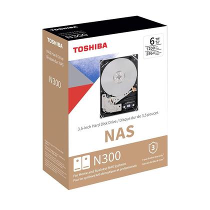 HD Toshiba N300, 6TB, 7200 RPM, NAS, 3.5, SATA - HDWG460XZSTA - HD