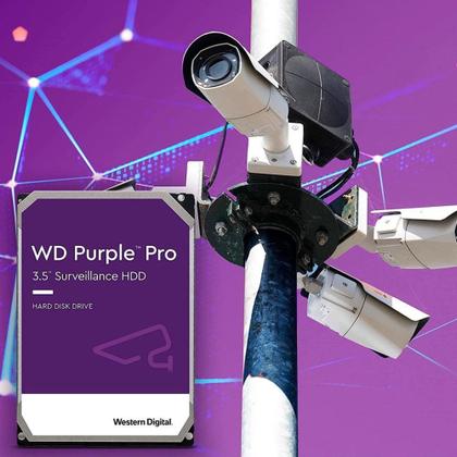 Imagem de HD WD Purple Pro 10TB, 7200RPM, Cache 256MB, 3.5", SATA - WD101PURP
