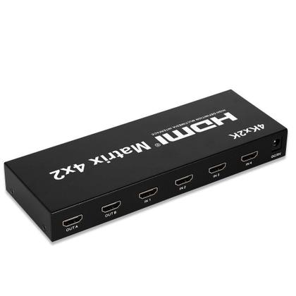 Imagem de Hdmi Matrix 4X2 Com Controle Remoto 4 Em 2 Out