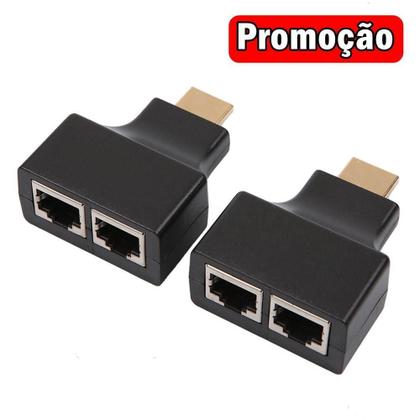 Imagem de Hdmi Repetidor De Sinal 30 Metros Extensor Via Rj45