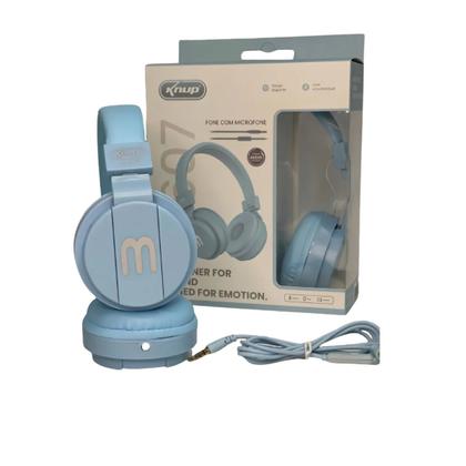 Imagem de Headfone Com Cabo Removível E Microfone Fone De Ouvido Knup