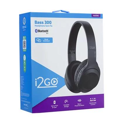 Imagem de Headphone Bluetooth Bass 300 I2go Com Microfone Integrado
