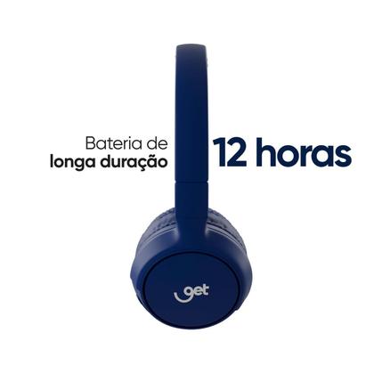 Imagem de Headphone Bluetooth Get Go Azul 12 horas de reprodução