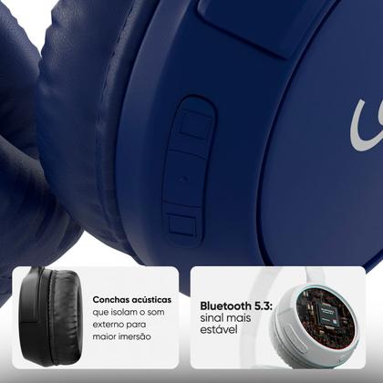Imagem de Headphone Bluetooth Get Go Azul 12 horas de reprodução