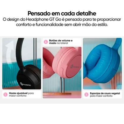 Imagem de Headphone Bluetooth Goldentec GT Go Branco