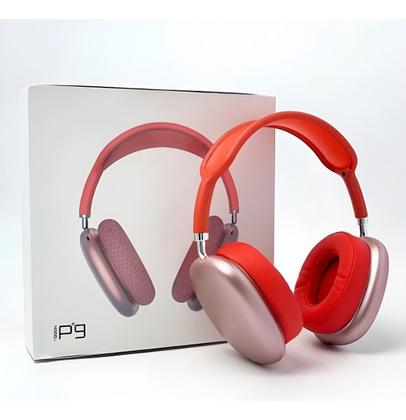 Imagem de Headphone Bluetooth P9 Air Sem Fio C/ Cartão Tf -vermelho