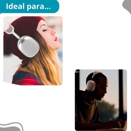 Imagem de Headphone Bluetooth P9 Wireless Extra Bass Claro