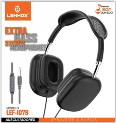 Headphone Com Fio Microfone P3 3.5mm Lehmox LEF1079 - Headphone