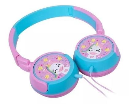 Imagem de Headphone Fone Kids Criança Unicórnio Rosa Hp-304 Oex