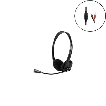 Imagem de Headset Com Fio Hf100 Sem Marca Conexao P2 Cabo De 180cm Driver 30mm Potencia 100mw Microfone Flexivel Preto Ph002