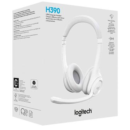Imagem de Headset Corporativo Logitech H390 USB Branco