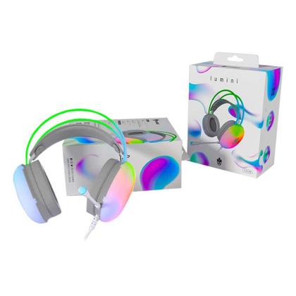 Imagem de Headset evolut eg309 lumini transparente com fio led rainbow