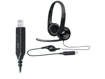 Imagem de Headset Fone de Ouvido com Microfone USB Preto H390 Logitech