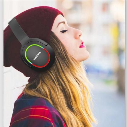 Imagem de Headset Gamer Bluetooth Rgb Microfone Removivel K25 Preto