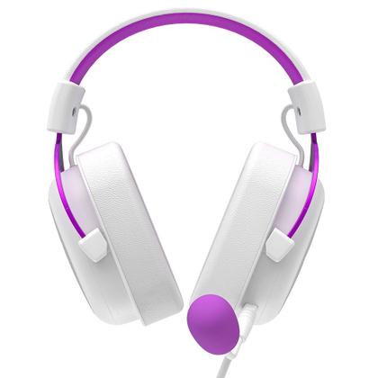 Imagem de Headset Gamer Havit H2002D, Drivers 53mm, P3, XBOX ONE e PS4, Branco e Roxo - HV-H2002WP