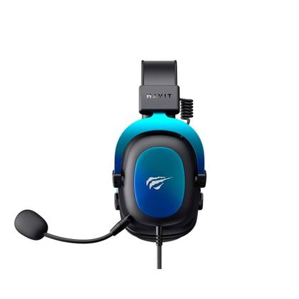 Imagem de Headset Gamer Havit H2002U Pro, High-end, Surround Virtual 7.1, Espuma De Memoria, Preto e Azul - HV-H2002U Pro