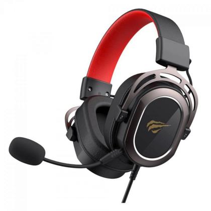 Imagem de Headset Gamer Havit H2008D, 3.5mm, Drivers de 50mm, Múltiplas Plataformas, Black/Red