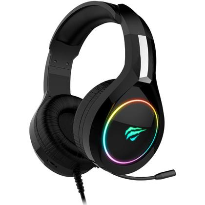 Imagem de Headset Gamer Havit H2232D RGB, Drivers 50mm, Som Surround, Design Confortável, Preto - H2232D