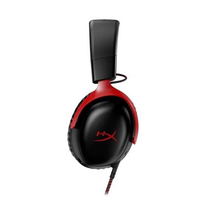 Imagem de Headset Gamer HyperX Cloud III, DTS, Drivers 53mm, USB, PC, PS5, PS4, XBOX Series X/S, Xbox One, Nintendo Switch, Mobile, Preto e Vermelho - 727A9AA