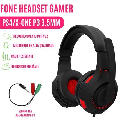 Imagem de Headset Gamer Microfone Baixa Latência Fone Ouvido Computador Console Jogo Streamer Resistente Confortável