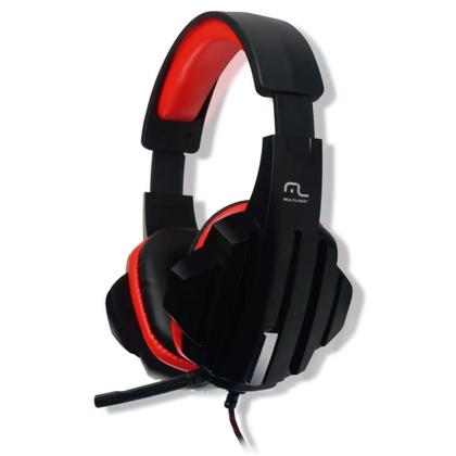Imagem de Headset Gamer Multilaser PH120 - com Controle de Volume - Conector 3.5mm - Preto e Vermelho