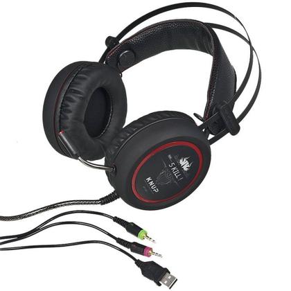 Imagem de Headset Gamer PRO 5 Kill Vermelho e Preto KP-401 - Knup
