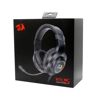 Imagem de Headset Gamer Redragon H260-RGB Hylas / Drivers 50MM / P2 / USB / Adaptador 3.5MM - Preto