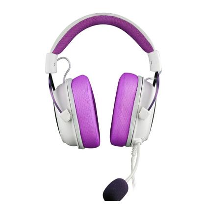 Imagem de Headset Gamer Redragon Zeus X RGB, Surround 7.1, Driver de 53mm, USB, Microfone com Redução de Ruído, Branco com Roxo - H510WP-RGB