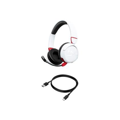 Imagem de Headset Gamer Sem Fio Kids HyperX Cloud Mini, Bluetooth, Driver 30mm, USB-C, Branco - 7G8F2AA