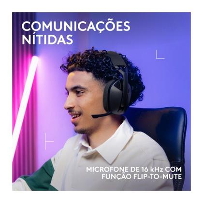 Imagem de Headset Gamer Sem Fio Logitech G321 LIGHTSPEED, Bluetooth, Compatível com PC, PS4, PS5 e Nintendo Switch, Preto - 981-001562