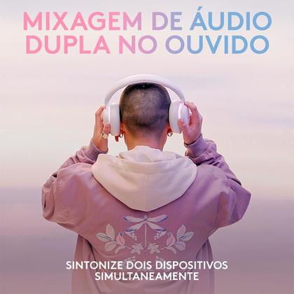 Imagem de Headset Gamer Sem Fio Logitech G735, Coleção Aurora, RGB, Drivers 40mm, Bluetooth, USB, PC e Mac, Branco - 981-001082