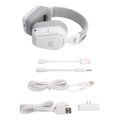 Imagem de Headset Gamer Sem Fio Redragon Mira 7.1, Bluetooth e 2.4GHz, Setup White, Branco - H868W