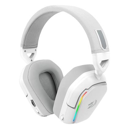 Imagem de Headset Gamer Sem Fio, Redragon Mira 7.1, RGB, Bluetooth, 2.4ghz, P3, Branco - H868W