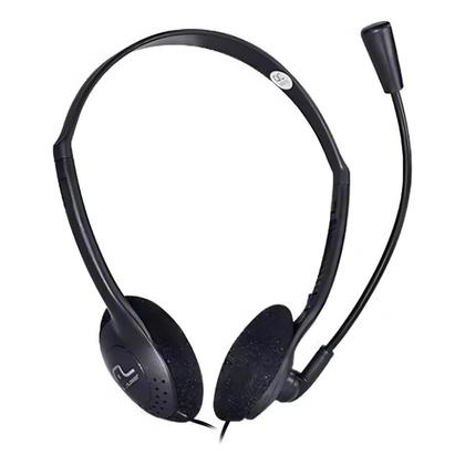 Imagem de Headset Headphone Fone Microfone Simples Bom Barato P/ Trabalhar em Casa Escrótorio Home Office Call Center P2
