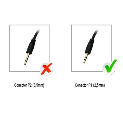 Imagem de Headset Monoauricular P1 2,5mm Fino Para TS5120 e TS5150 Intelbras