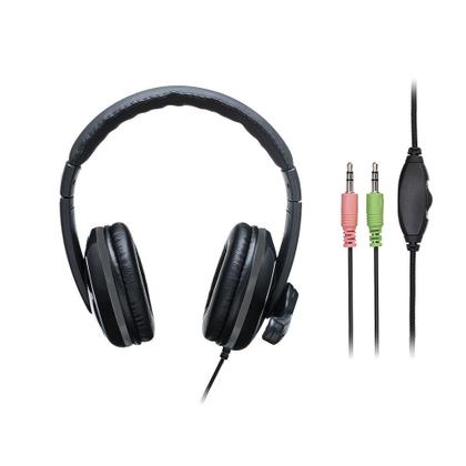 Imagem de Headset Pro P2 Preto Mic Com Noise Reduction e Adaptador P3
