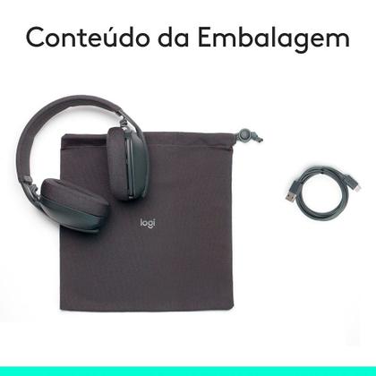 Imagem de Headset Sem Fio Logitech Zone Vibe 100, Drivers 40 mm, USB, Bluetooth, PC, Mobile, Grafite - 981-001214