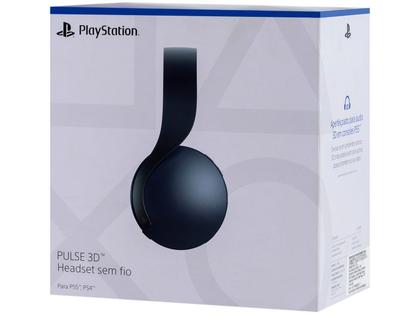 Headset Sem Fio Sony Pulse 3D Midnight Black Compatível com PS4 e