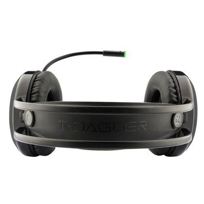 Imagem de Headset T-Dagger Ural Preto/Verde Com Led Verde T-Rgh202