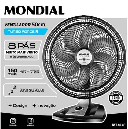 Imagem de Hélice para Ventilador Mondial 50cm 8 Pas Cinza